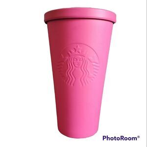 Starbucks Coffee 2014 Hot Pink Tumbler Cup